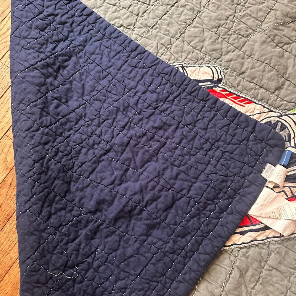 Pottery Barn Kids Star Wars Twin Quilt Boys X-Wing TIE Fighter Grey 2014 Bedroom